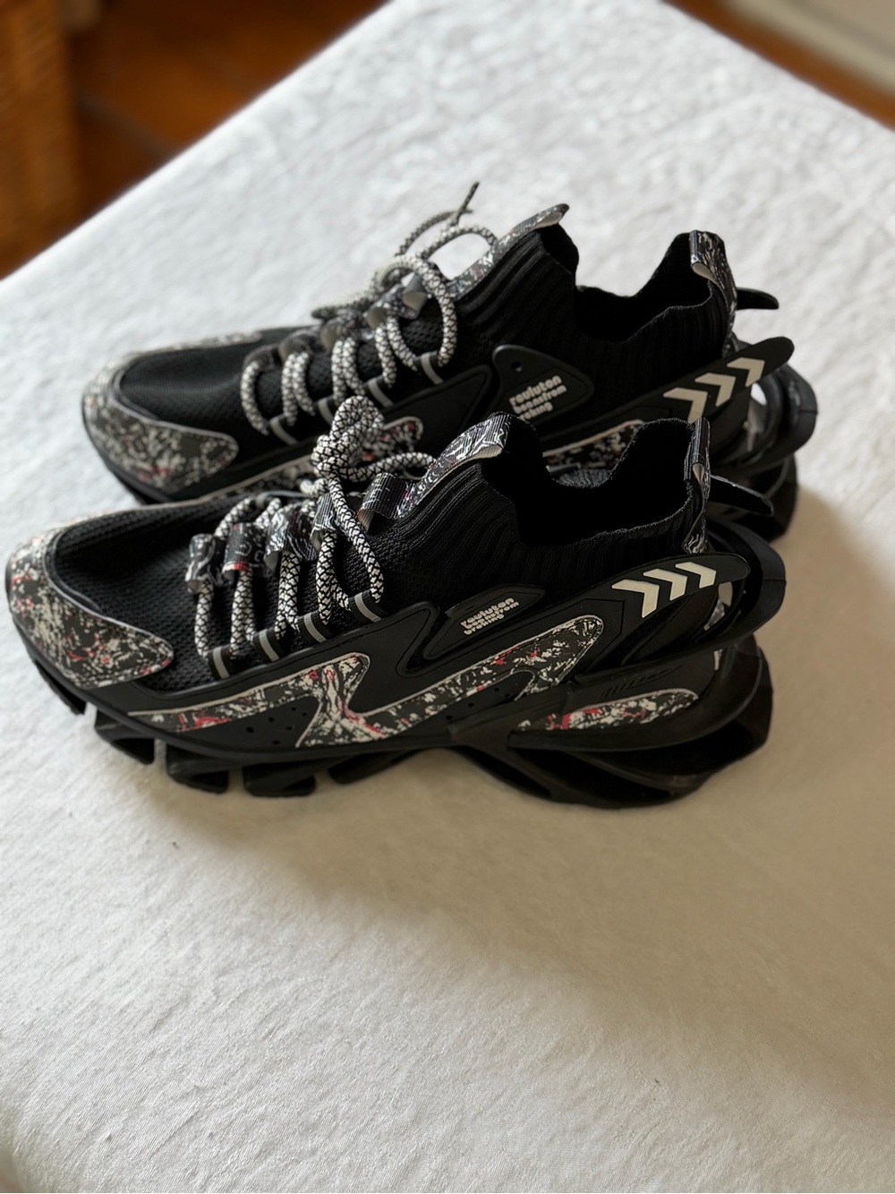 Men’s Reuluton “ Beansfrom breking “ Blade Sneakers Multicoloured Camo Size 41 - Picture 3 of 14